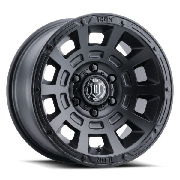 Tundra (17×8.50) 4 THRUST SATIN BLACK SIX SPEED 5×150 +25 Offset