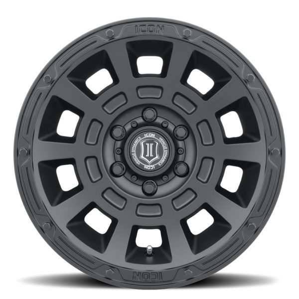 Tundra (17×8.50) 4 THRUST SATIN BLACK SIX SPEED 5×150 +25 Offset