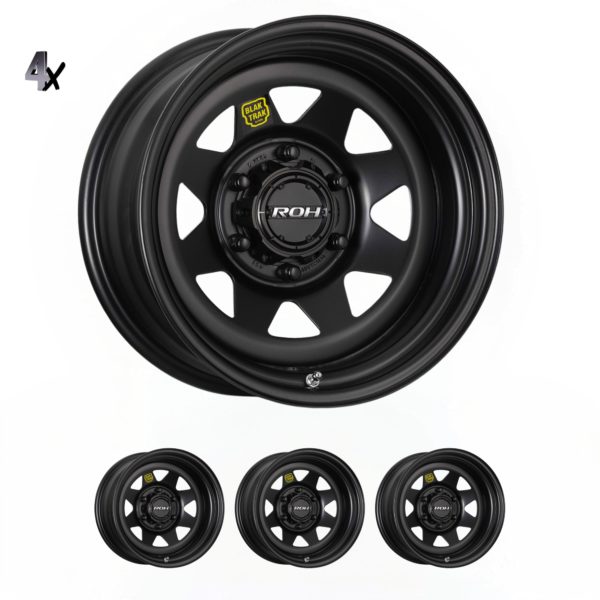 RANGER/EVEREST (17X9) 4x Blak Trak Steel wheels (6/139.7) +35 OFFSET