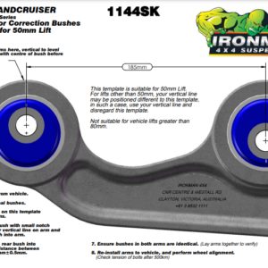 DEFENDER 110 POLYURETHANE CASTER CORRECTION – 2° OFFSET