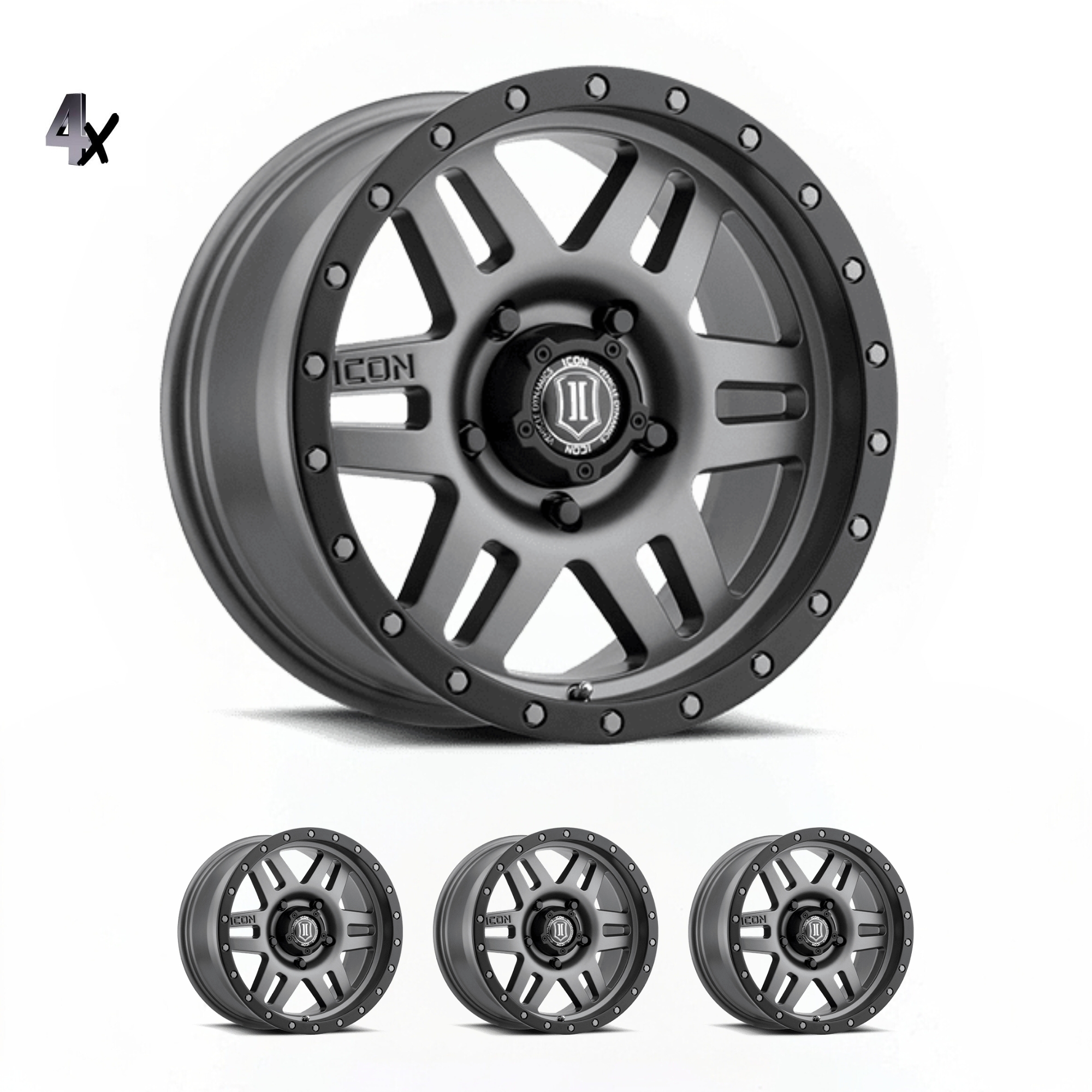 TUNDRA (17×8.50) 4 TITANIUM SIX SPEED 5×150 +25 Offset