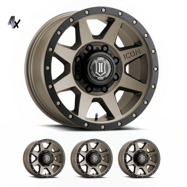 SILVERADO/SUBURBAN/SIERRA 2500HD (17×8.50) 4 x BRONZE REBOUND HD 8×6.5 +13 OFFSET