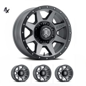 RAM 2500 (17×8.50) 4 x TITANIUM REBOUND HD 8×6.5 +13 OFFSET