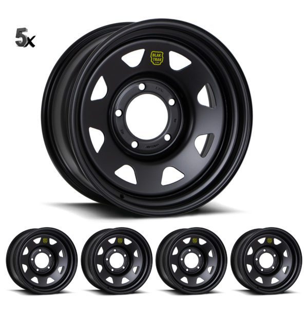 LC100 (17X8) 5x Blak Trak Steel wheels (5/150) +35 OFFSET