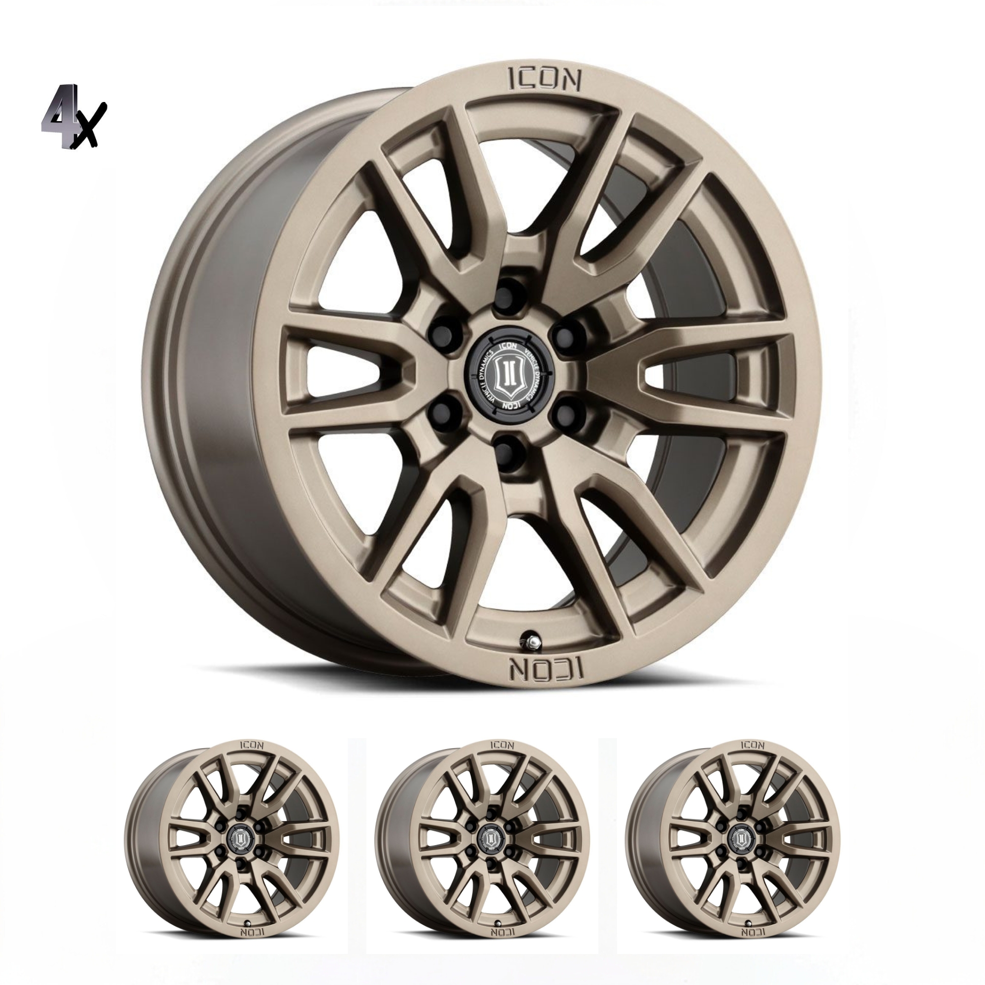 SILVERADO/SUBURBAN/SIERRA 1500 (17×8.50) 4x VECTOR6 BRONZE 6×5.5″ (0 OFFSET)