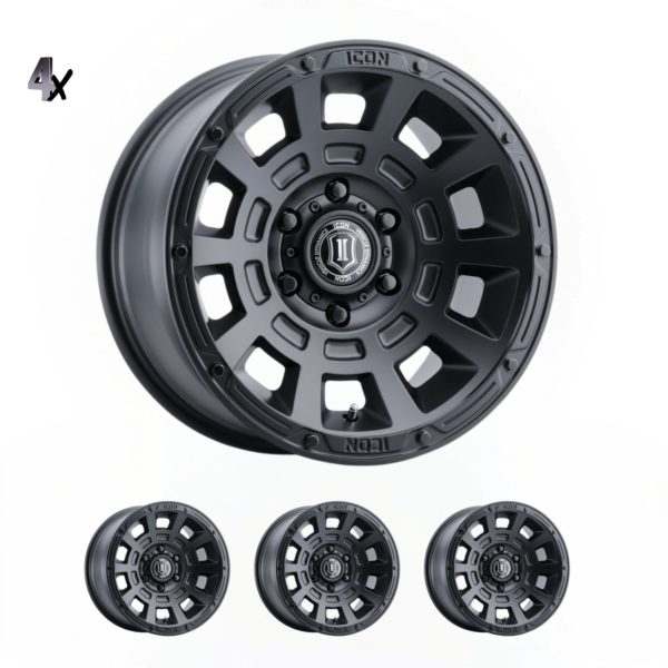 Tundra (17×8.50) 4 THRUST SATIN BLACK SIX SPEED 5×150 +25 Offset