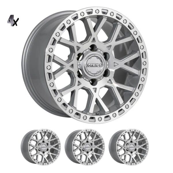 Hilux (17X9) 4x FULL MACHINED CRAWLER WHEELS (6/139) +12 OFFSET