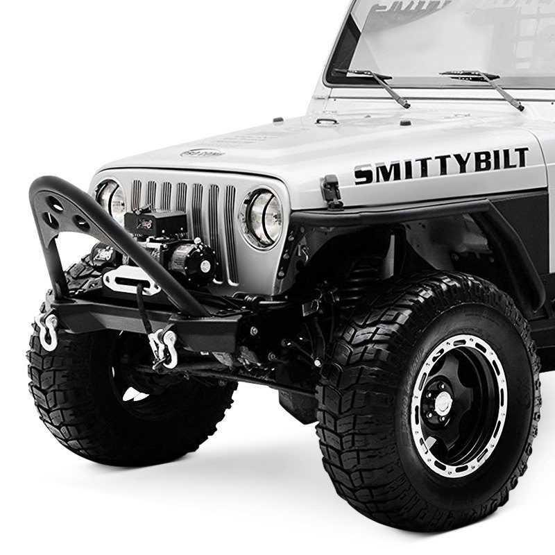 Jeep Wrangler TJ / YJ Front Stinger with D-ring Mounts (Black)