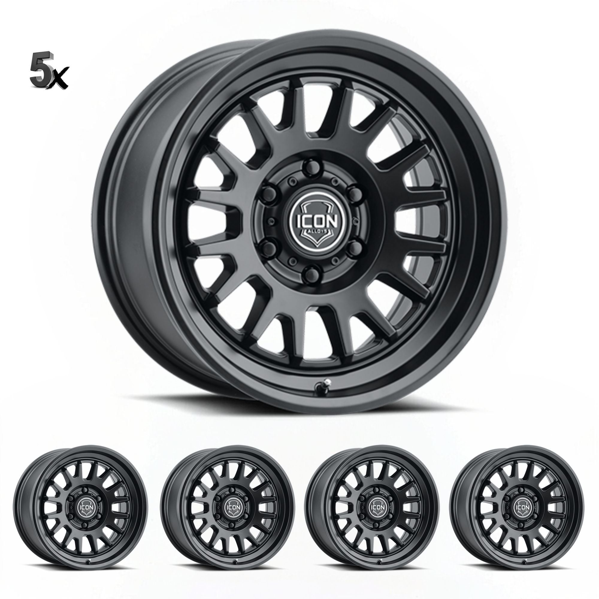JK/JL/JT (17×8.5) 5x ANZA SATIN BLACK 5×5 -6 OFFSET