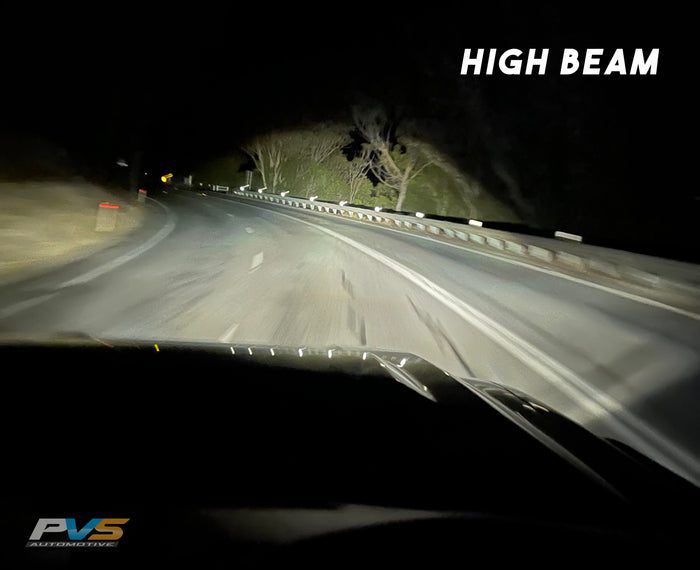 LC70/LC71/LC76/LC78/LC79 Black LED Headlights Coloured Halo + Demon Eyes Clear Lens