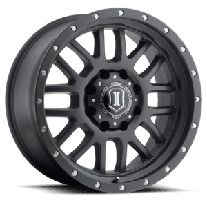 RAM 1500 (17×8.50) 4x ALPHA BLACK WITH BLACK RING 6×5.5″ (0 OFFSET)