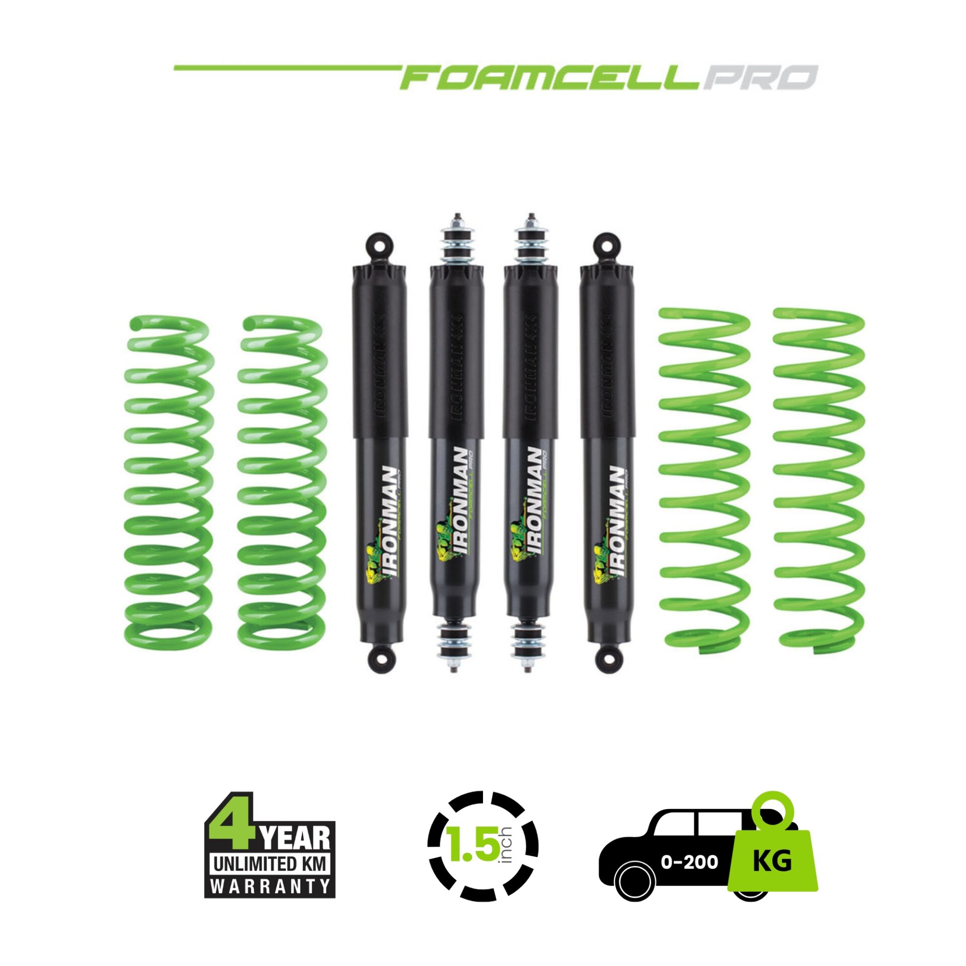 Wrangler Foam Cell Pro Suspension Kit – 0-250 Medium