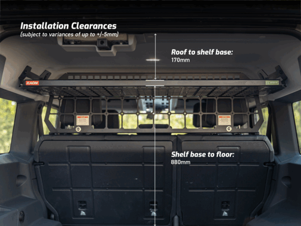 Standalone Rear Roof Shelf to suit Ineos Grenadier