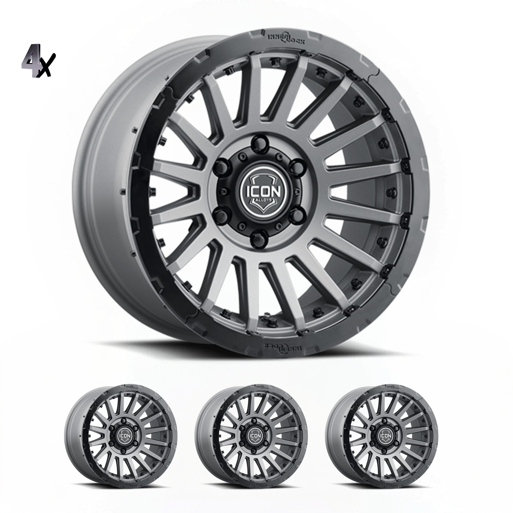 LC300 (17×8.5) 4x RECON PRO CHARCOAL 6×5.5 +25 OFFSET