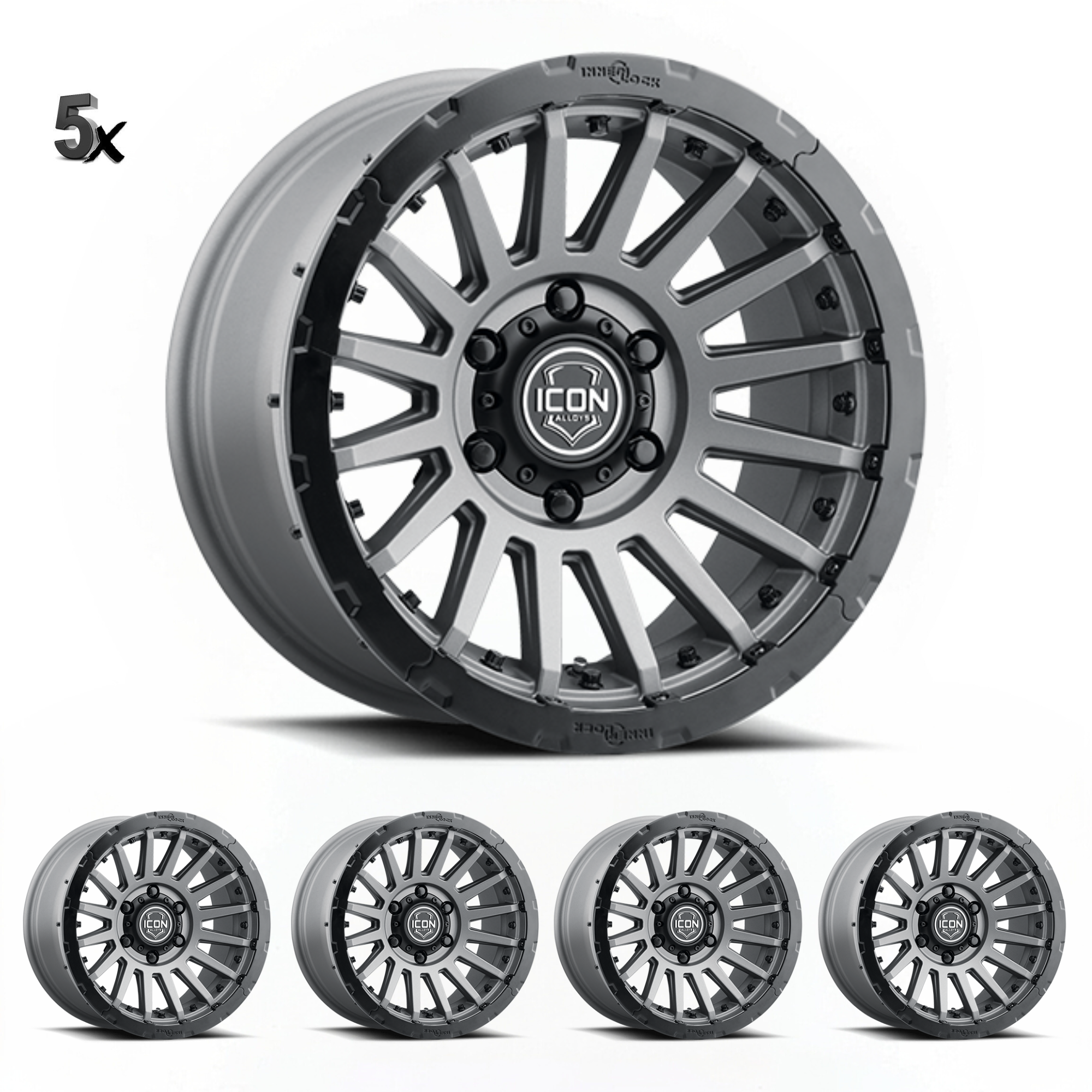 Y61 (17×8.5) 5x RECON PRO CHARCOAL 6×5.5″ (0 OFFSET)