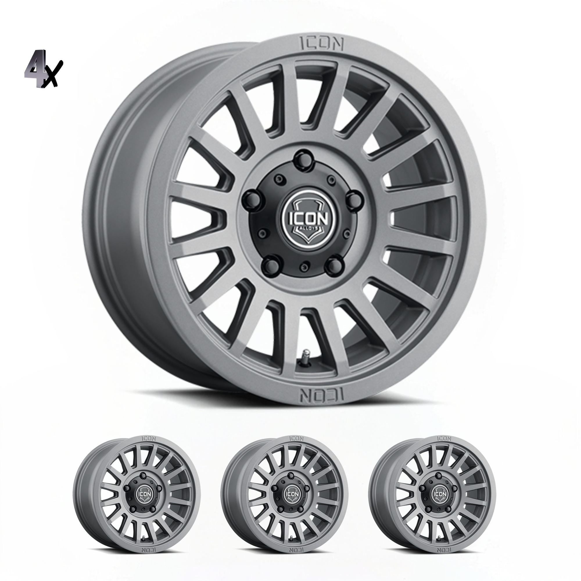 LC300 (17×8.5) 4x RECON SLX CHARCOAL 6×5.5 +25 OFFSET