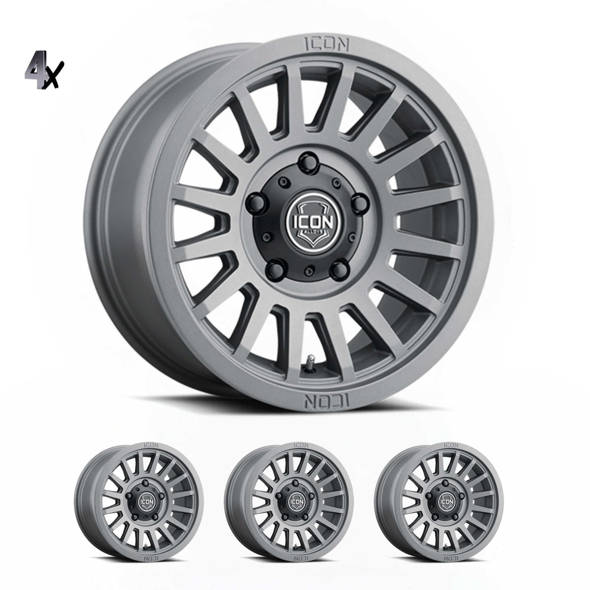 Ranger/Everst/Poer/Triton L200 (17×8.5) 4x RECON SLX CHARCOAL 6×5.5 +25 OFFSET