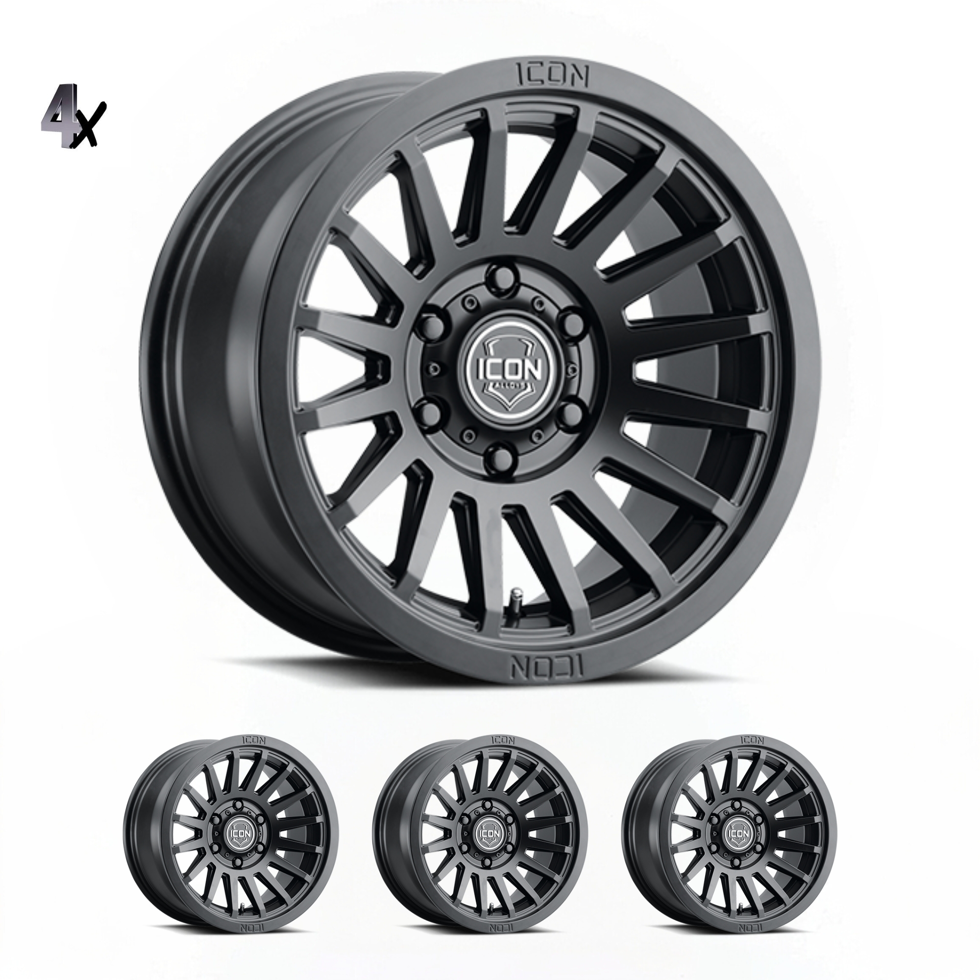 Ranger/Everst/Poer/Triton L200 (17×8.5) 4x RECON SLX SATIN BLACK 6×5.5 +25 OFFSET