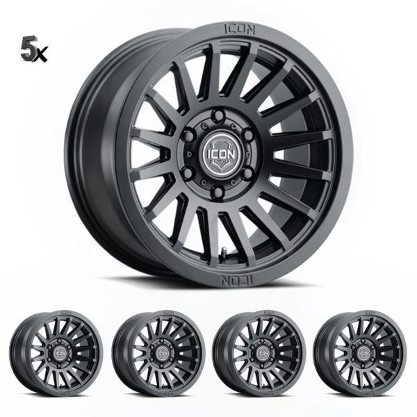 Y61 (17×8.5) 5x RECON SLX SATIN BLACK 6×5.5″ (0 OFFSET)