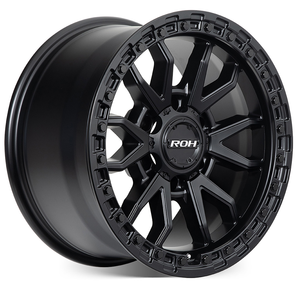 Prado 250 (17X9) RAID MATT BLACK GRAPHITE 4x ALLOY WHEELS (6/139) +35