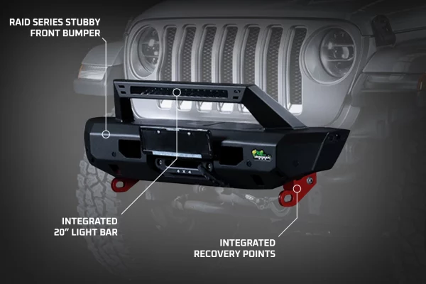 WRANGLER JL 2018+/ GLADIATOR JT Raid Stubby Bumper
