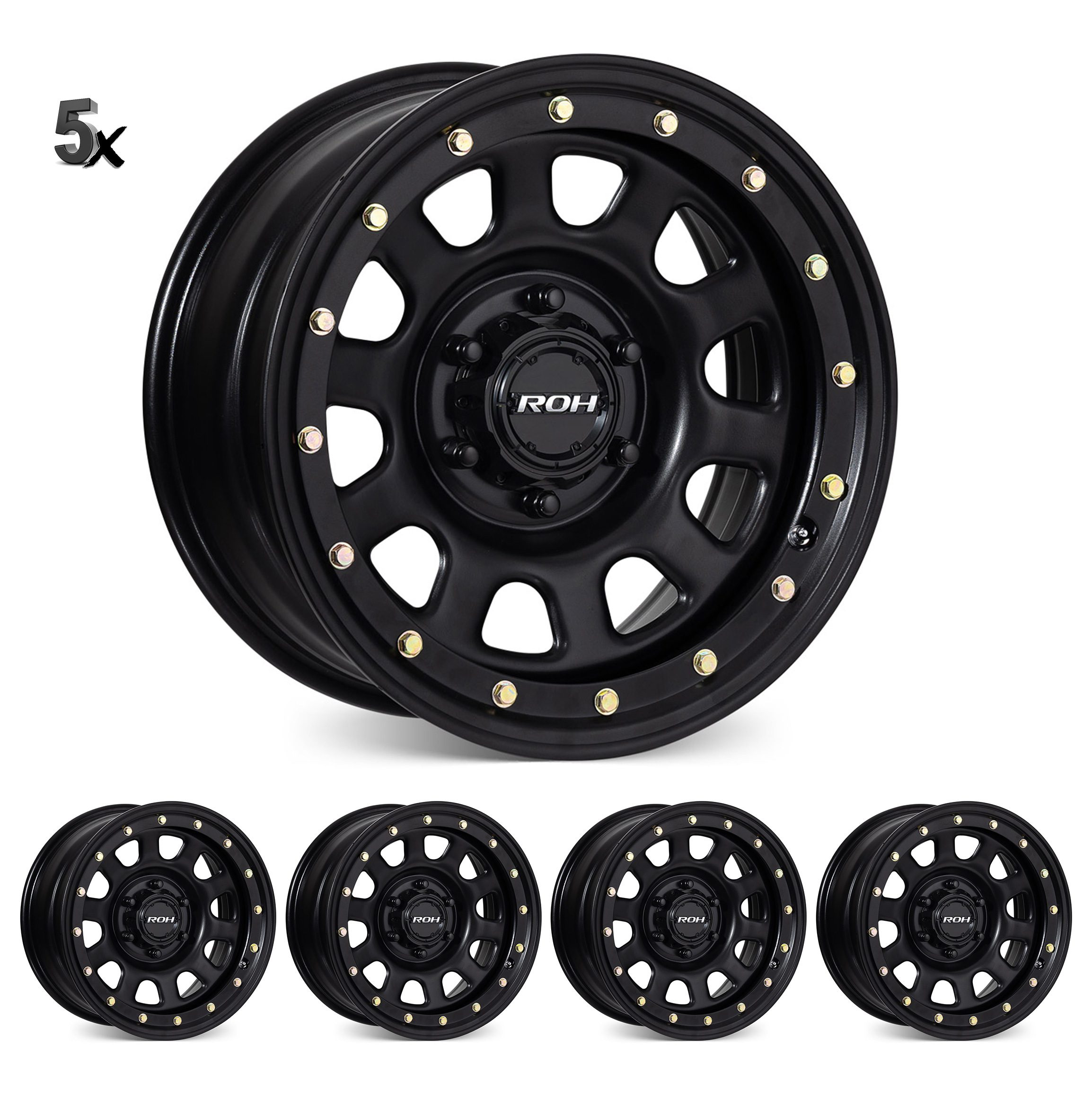 LC80 (17X8) 5x Trak D Locker Steel Wheels (6/139) -22 OFFSET