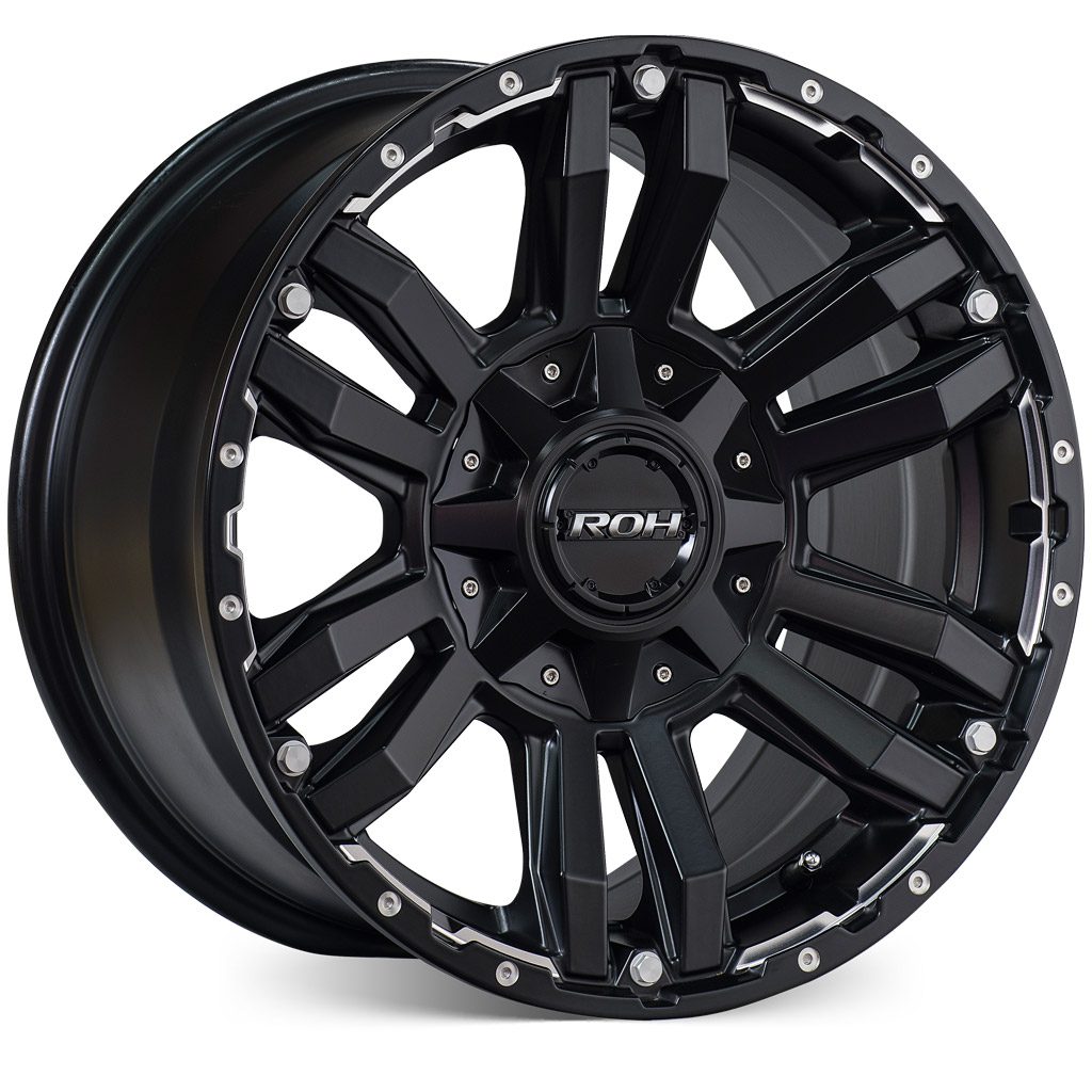 RANGER/RANGER RAPTOR/EVEREST (17X8) 4x MATT BLACK VAPOUR WHEELS (6/139.7) +30 OFFSET