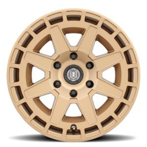 SILVERADO/SUBURBAN/SIERRA 1500 (17×8.50) 4x COMPASS SATIN BRASS 6×5.5″ (0 OFFSET)
