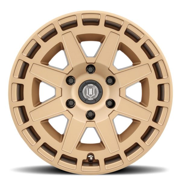 SILVERADO/SUBURBAN/SIERRA 1500 (17×8.50) 4x COMPASS SATIN BRASS 6×5.5″ (0 OFFSET)