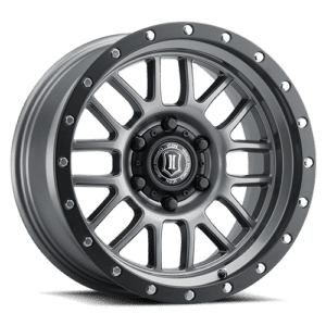 SILVERADO/SUBURBAN/SIERRA 1500 (17×8.50) 4x ALPHA GUNMETAL WITH BLACK RING 6×5.5″ (0 OFFSET)