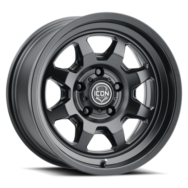 (17×8.5) 4x NUEVO SATIN BLACK 6×5.5 (0 OFFSET)