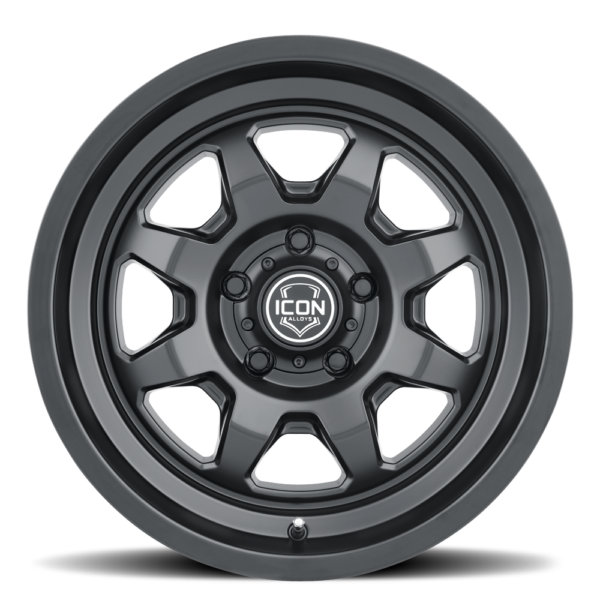 (17×8.5) 4x NUEVO SATIN BLACK 6×5.5 (0 OFFSET)