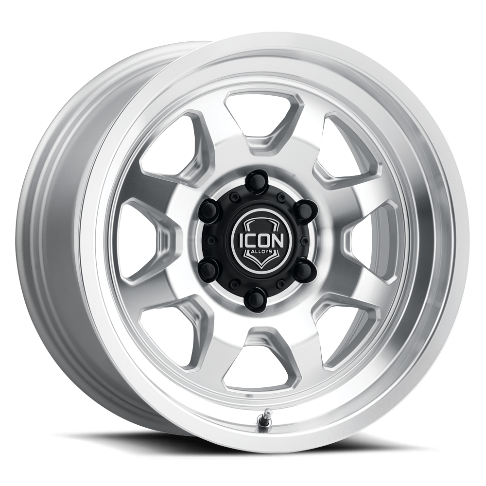 (17×8.5) 4x NUEVO SILVER MACHINED 6×5.5 (0 OFFSET)