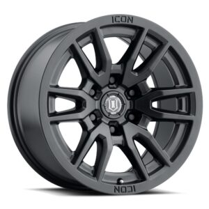 FJ/Prado/GX460/Hilux/Fortuner/4Runner/Pajero/Tacoma (17×8.5) 4x VECTOR6 Satin Black 6×5.5 +25 OFFSET