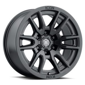 (17×8.5) 4x VECTOR6 SATIN BLACK 6×5.5 (0 OFFSET)