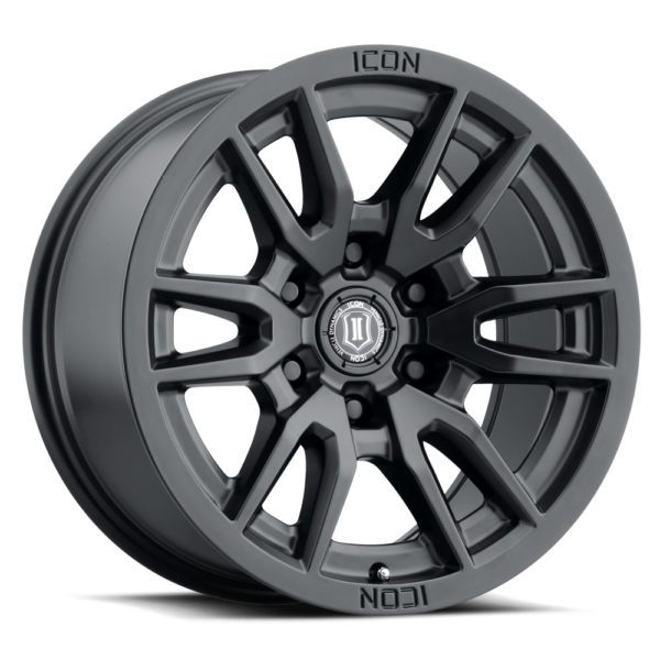(17×8.5) 4x VECTOR6 SATIN BLACK 6×5.5 (0 OFFSET)