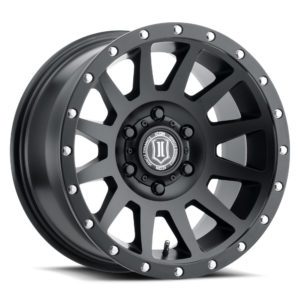 SILVERADO/SUBURBAN/SIERRA 1500 (17×8.50) 4x COMPRESSION SATIN BLACK 6×5.5″ (0 OFFSET)