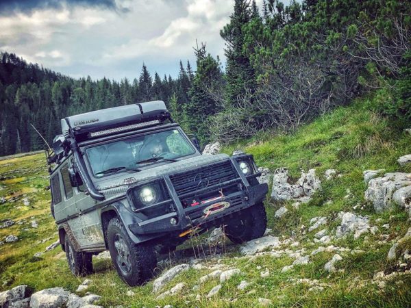 G CLASS (1979-2017) SLIMLINE II ROOF RACK KIT / TALL – KRGWT04L